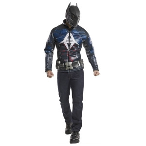 Adult's Arkham Knight Padded Jacket Belt And Mask Batman Villain Costume - Mens Medium (38-40) 38-40" chest~ 5'7" - 6'1" approx 120-150lbs