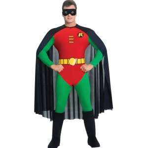 Adults Mens Deluxe Batman Classic Robin Boy Wonder Costume - Mens Small (34-36) 34-36" chest~ 5'6" - 5'10" approx 100-125lbs