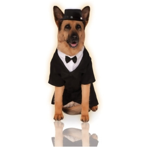 Big Dogs Dapper Dog Tuxedo With Bow Tie And Hat Pet Costume - PetXXXL 38" Neck to tail & 35" chest