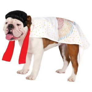 Famous Las Vegas Performer Elvis The King Pet Dog Costume - Pet Medium (17) 15" Neck to tail & 17" chest