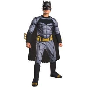 Child's Deluxe Batman V Superman Dawn Of Justice Padded Jumpsuit Costume - Boys Medium (8-10) for ages 5-7 approx 27"-30" waist~ 50-54" height