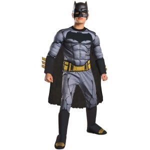 Child's Deluxe Batman V Superman Dawn Of Justice Padded Jumpsuit Costume - Boys Large (12-14) for ages 8-10 approx 31"-34" waist~ 55-60" height