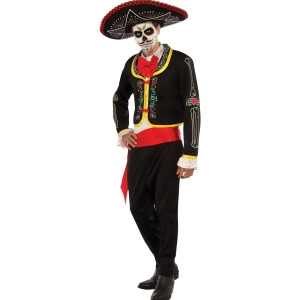 Adult's Mens Day Of The Dead Senor Dancer Bull Fighter Matador Costume - Mens Standard (44) 44" chest~ 5'9" - 5'11" approx 170-190lbs