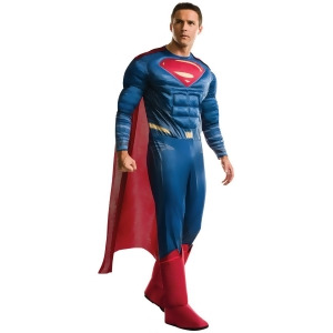Adult's Mens Deluxe Superman Dawn Of Justice Padded Jumpsuit Costume - Mens X-Large (44-46) 44-46" chest~ 5'9" - 6'2" approx 190-210lbs
