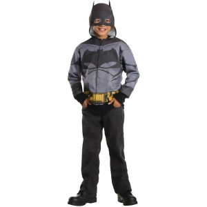 Child's Batman V Superman Dawn Of Justice Hoodie Top Costume - Boys Large (12-14) for ages 8-10 approx 31"-34" waist~ 55-60" height