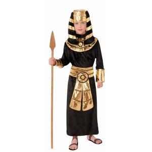 Child's Boys Egyptian King High Pharaoh Black Robes Costume - Boys Small (4-6) for ages 3-5 - 36-47 lbs approx 23"-25" chest - 21"-22" waist - 23-25" 