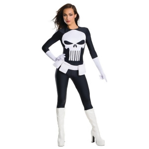 Adult's Womens Sexy Marvel Anti-hero Punisher Costume - Womens X-Small (0-2) approx 31-33" bust & 21-23" waist