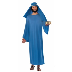 Mens Christian Biblical Shepherd Blue Nativity Wise Man Robe Costume - Mens Large (42) 5'7" - 6'1" approx 150-180lbs