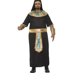 Adult's Mens Egyptian Pharaoh King Black Robes Costume Plus Size X-Large 44-48 Mens Xl 44-48 5'9 6'2 approx 195-215lbs - All