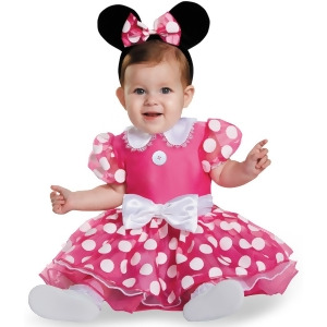 Child's Girls Prestige Disney Minnie Mouse Dress Costume - Infant (12-18M) approx 19-20" chest~ 19-20" waist for 28-32" height & 20-26 lbs