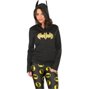 Adult's Womens Classic Dc Comics Batgirl Fitted Hoodie Costume - Womens Small-Medium (2-6); dress size 2-6 - approx 30-34" bust & 20-24" waist