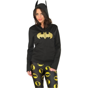 Adult's Womens Classic Dc Comics Batgirl Fitted Hoodie Costume - Womens Medium-Large (8-12); dress size 8-12 - approx 35-40 bust - 27-32 waist