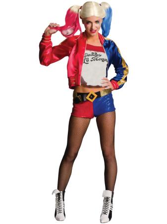 Adult's Womens Deluxe DC Comics Harley Quinn Suicide Squad Super Villain Costume 