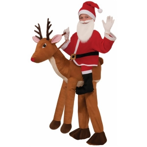 Child's Santa Riding On A Reindeer Christmas Comical Suit Costume Boys size 10 - All