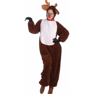 Adults Winter Christmas Reindeer Parade School Plush Mascot Costume Standard 42-44 42-44 chest 5'9 5'11 approx 160-185lbs - All