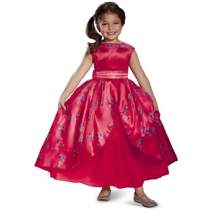 Child's Girls Deluxe Disney Princess Elena Of Avalor Ball Gown Dress Costume - Toddler (3T-4T) approx 22-23" chest~ 20-21" waist for 39-42" height & 3
