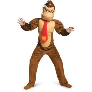 Child's Boys Deluxe Nintendo Super Mario Brothers Donkey Kong Costume - Boys Medium (7-8) for ages 5-7~ 48-60 lbs approx 26"-27" chest & 23"-24" waist