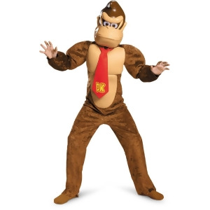 Child's Boys Deluxe Nintendo Super Mario Brothers Donkey Kong Costume - Boys Small (4-6) for ages 3-5~ 36-47 lbs approx 23"-25" chest~ 21"-22" waist~ 