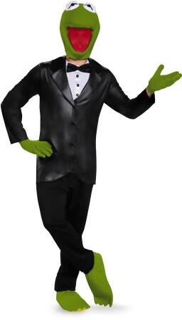 Adult's Mens Deluxe Kermit The Frog Muppets Tuxedo Costume