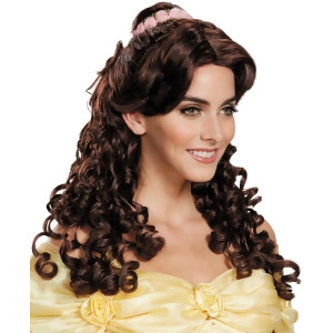 Adult's Ultra Prestige Disney Princess Belle Brown Wig Costume Accessory Standard Size - All