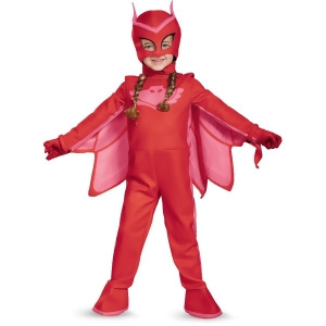 Child's Girls Deluxe Owlette Pj Masks Superhero Costume - Girls Small (4-6x) for ages 3-5~ 39-50 lbs approx 23"-26" chest~ 21"-23" waist~ 23-26" hips~