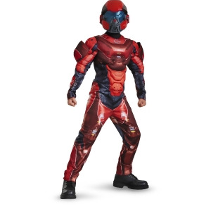 Child's Boys Halo Guardians Nightfall Spartan Iv Red Armor Costume - Boys Small (4-6) for ages 3-5~ 36-47 lbs approx 23"-25" chest~ 21"-22" waist~ 23-