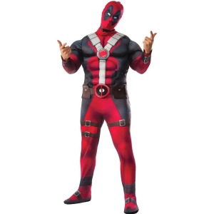 Adult's Mens Marvel Deadpool Padded Muscle Chest Costume Plus Sized Men's Plus Size 44-52 approx 50 chest 42 waist - All