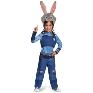 Child's Girls Zootopia Judy Hopps Bunny Police Officer Costume - Girls Small (4-6x) for ages 3-5~ 39-50 lbs approx 23"-26" chest~ 21"-23" waist~ 23-26
