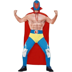 Men's Pro Mexican Wrestler Luchador Lucha Libre Wrestling Costume - Men's Large 42-44 - approx 36"-38" waist - 42"-44" chest - approx 170-190 lbs