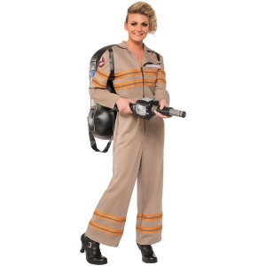 Adult's Womens Deluxe Female Ghost Buster Ghostbusters Hero Costume - Womens Large (10-12) approx 37-39 bust~ 29-31 waist