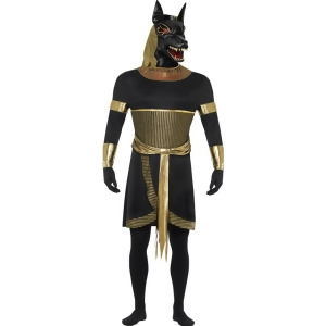 Adult's Mens Anubis Jackal Egyptian God Of The Underworld Costume - Men's Large 42-44 - approx 36"-38" waist - 42"-44" chest - approx 170-190 lbs