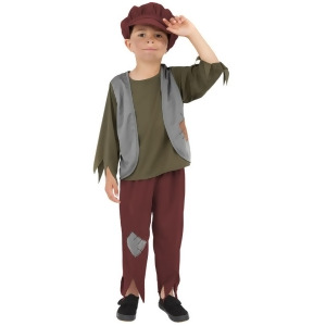 Child's Boys Victorian Era Poor English Peasant Orphan Boy Costume - Boy's medium (7-9) - approx 23.5"-24.5" waist - 27-28.5" chest - 52-57 height