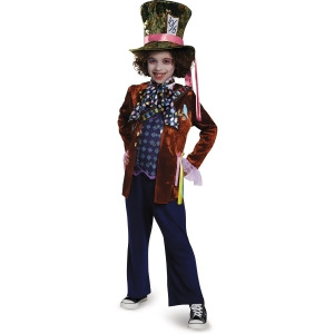 Child's Boys Deluxe Alice Through The Looking Glass Mad Hatter Costume - Boys Small (4-6) for ages 3-5~ 36-47 lbs approx 23"-25" chest~ 21"-22" waist~