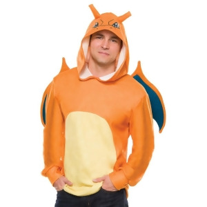 Adult's Charizard Fire Flying Type Original Pokemon Hoodie Costume - Mens Large (42-44) 42-44" chest~ 5'8" - 6'2" approx 175-190lbs