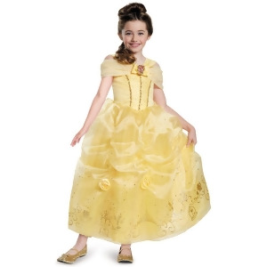 Child's Girls Disney Prestige Belle Beauty And The Beast Ball Gown Dress Costume - Girls Small (4-6x) for ages 3-5~ 39-50 lbs approx 23"-26" chest~ 21