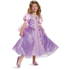 Child's Girls Disney Princess Prestige Rapunzel Tangled Ball Gown Dress Costume - Toddler (3T-4T) approx 22-23" chest~ 20-21" waist for 39-42" height 