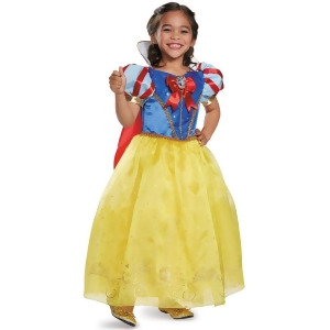 Child's Girls Disney Princess Prestige Snow White Ball Gown Dress Costume - Girls Small (4-6x) for ages 3-5~ 39-50 lbs approx 23"-26" chest~ 21"-23" w
