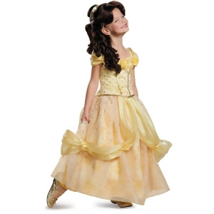 Girls Disney Ultra Prestige Belle Beauty And The Beast Ball Gown Dress Costume - Girls Medium (7-8) ages 5-7~ 58-66 lbs approx 26"-27" chest & 22.5"-2