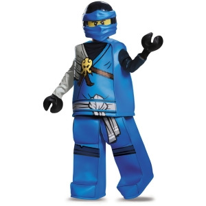 Child's Boys Prestige Lego Ninjago Blue Ninja Lightning Warrior Jay Costume - Boys Medium (7-8) for ages 5-7~ 48-60 lbs approx 26"-27" chest & 23"-24"