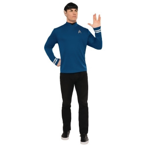 Star Trek Beyond Blue Spock Adult Science Officer Costume Shirt - Mens Small (34-36) 34-36" chest~ 5'6" - 5'10" approx 100-125lbs