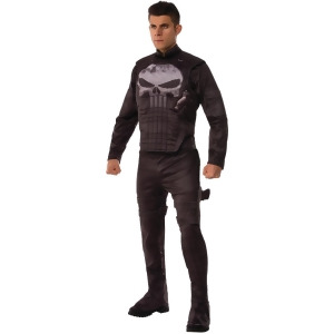 Adult's Mens Deluxe Marvel Universe Vigilante Anit-hero Punisher Costume - Mens Large (42-44) 42-44" chest~ 5'8" - 6'2" approx 175-190lbs