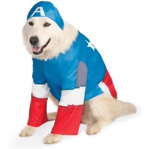 Big Dogs Marvel Avengers Captain America Pet Dog Costume - Pet XXXL 38" Neck to tail & 35" chest