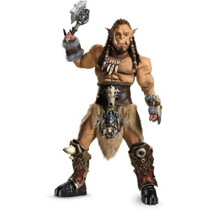 Adult's Mens Prestige World Of Warcraft Durotan Orc Horde Warrior Costume - Mens Large-XL (42-46) 44-46" chest - 38-42" waist - 5'9" - 5'11" approx 19