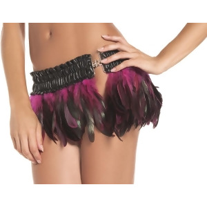 Womens Sexy Exotic Hot Pink Turkey Feather Mini Skirt - Womens Medium-Large (8-12) - Bust (34"-38") - Waist (25"-29") - Hips (36"-40") - Cup (B-C)