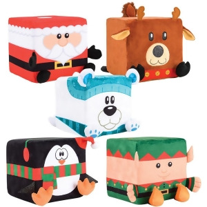 12 Assorted Christmas Winter Season Cube Figures Qubz Decoration 4.5 4.5 x 4.5 - All