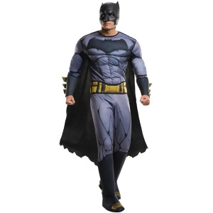 Adult's Mens Deluxe Dc Comics Batman V Superman Batman Costume Plus 46-52 Mens Plus Size 46-52 52 chest 5'11 6'1 approx 220-280lbs - All