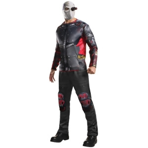 Adult's Mens Deluxe Dc Comics Deadshot Suicide Squad Villain Costume - Mens Large (42-44) 42-44" chest~ 5'8" - 6'2" approx 175-190lbs