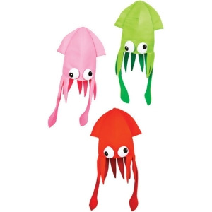 12 Assorted Novelty Squid Aquatic Deep Ocean Animal Hats Costume Accessory Standard size - All