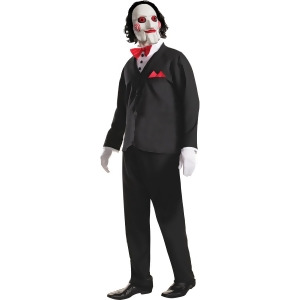 Adult's Mens Saw Billy The Puppet Jigsaw Criminal Villain Costume - Mens X-Large (44-46) 44-46" chest~ 5'9" - 6'2" approx 190-210lbs