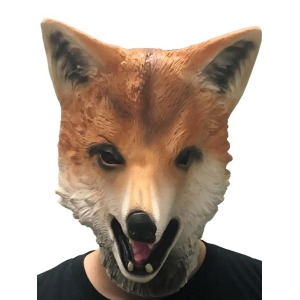 Adults Funny Sly Fox Animal Full Overhead Latex Mask Costume Accessory Standard Size - All